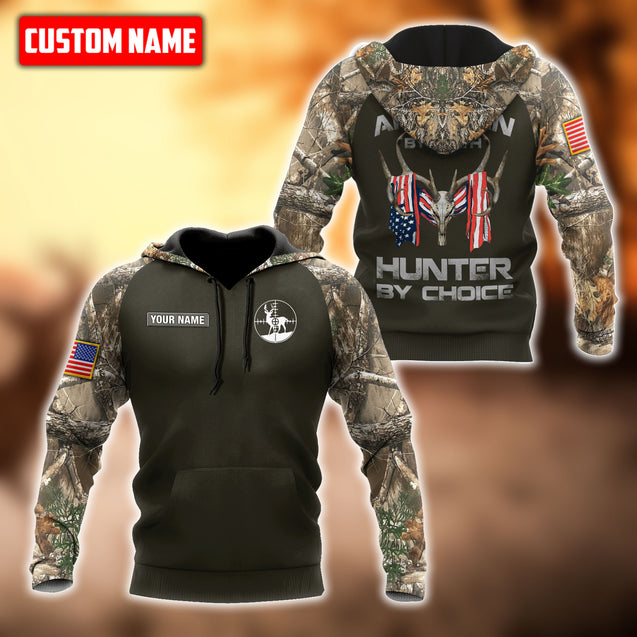 Customized Name American By Birth Hunter By Choice 3D All Over Printed Unisex Shirts