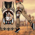 Wolf Native American 3D All Over Printed Legging + Hollow Tank