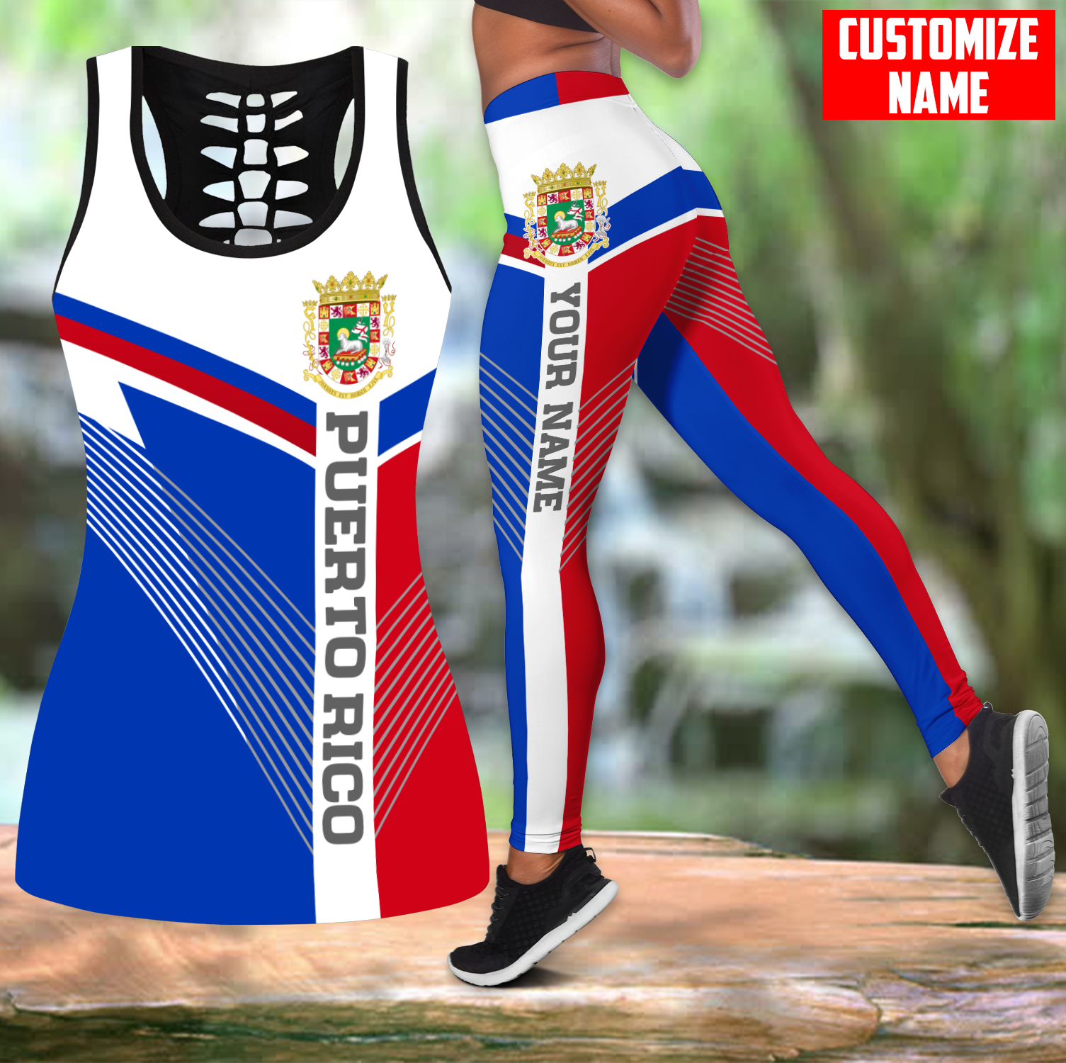 Customize Name Puerto Rico Combo Outfit