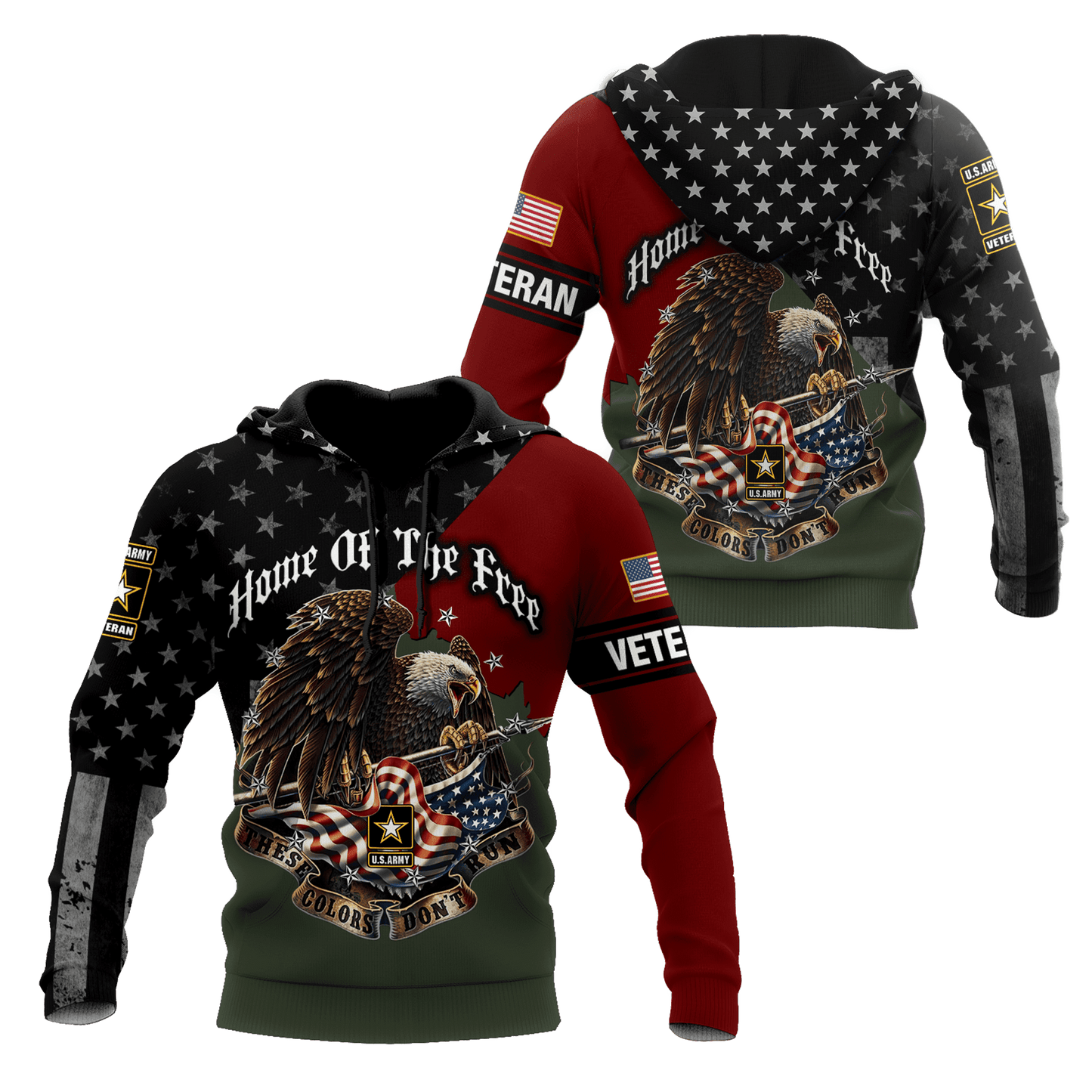 Home Of The Free US Veteran 3D All Over Printed Hoodie HHT26052101