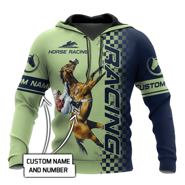 Personalized Name Horse Racing 3D All Over Printed Unisex Hoodie