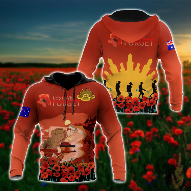 Premium Unisex Hoodie Remember Anzac Day ML PD25022101