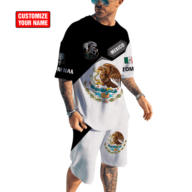 Personalized Name Mexico Combo T-shirt and Short 3D All Over Printed