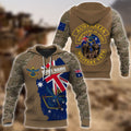 Custom name Australia Army Brothers in arms AU Veteran 3D print shirts