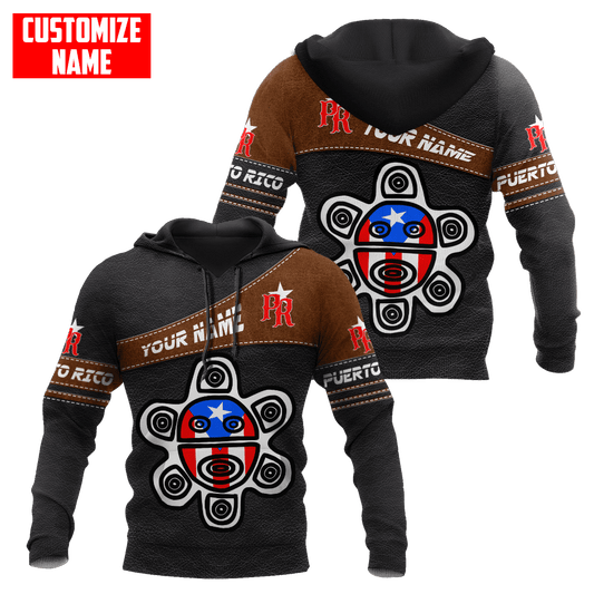 Customize Name Puerto Rico 3D All Over Printed Unisex Shirts