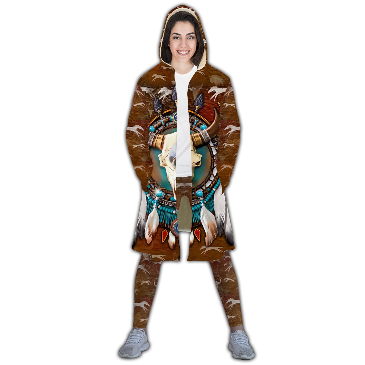 Native American 3D All Over Printed Legging + Cloak