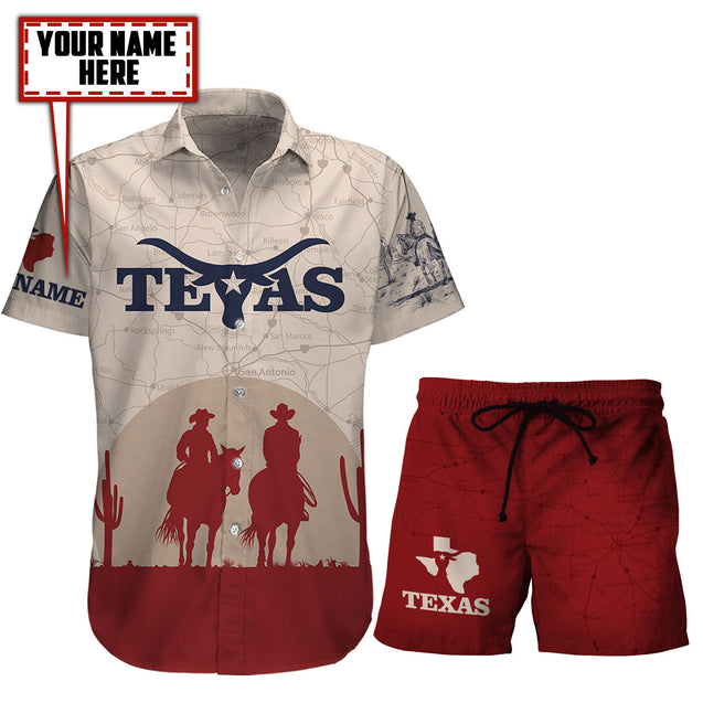 Customized Name Texas All Over Printed Unisex Shirts