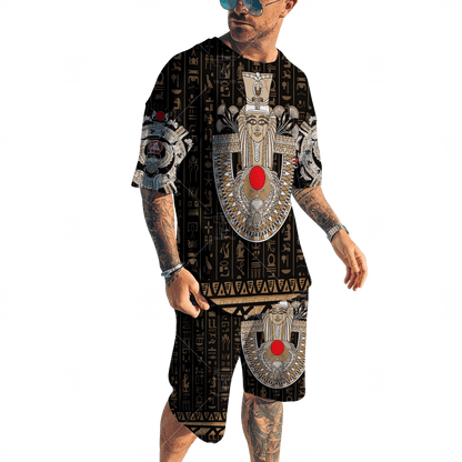 Ancient Egypt ver1 Painting Pattern 3D Tattoo Combo T-Shirt Short