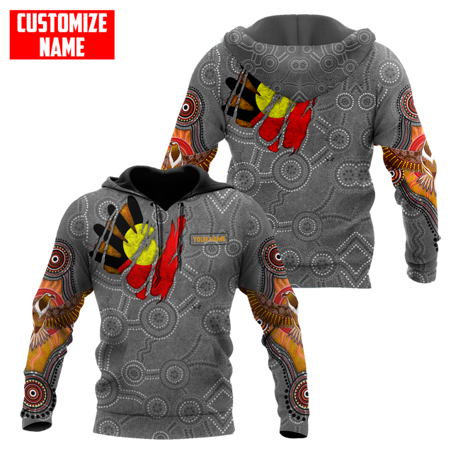 Custom name Aboriginal Australia In my heart Indigenous Painting Art 3D shirts