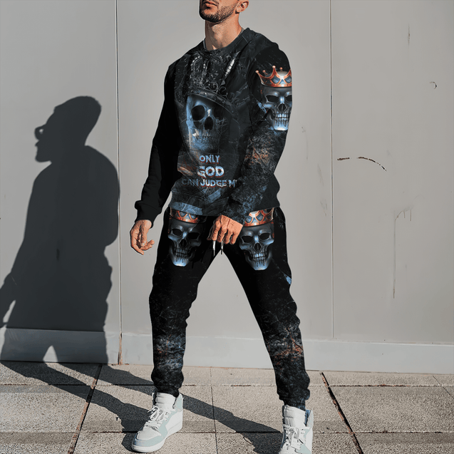 Skull 3D All Over Printed Combo Sweater + Sweatpant