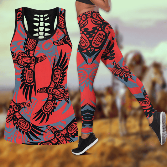 Native American 3D All Over Printed Legging + Hollow Tank