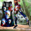 Colorful Skull Combo Hollow Tank Top And Legging Outfit MH01032101