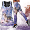 Wolf 3D All Over Printed Legging + Hollow Tank