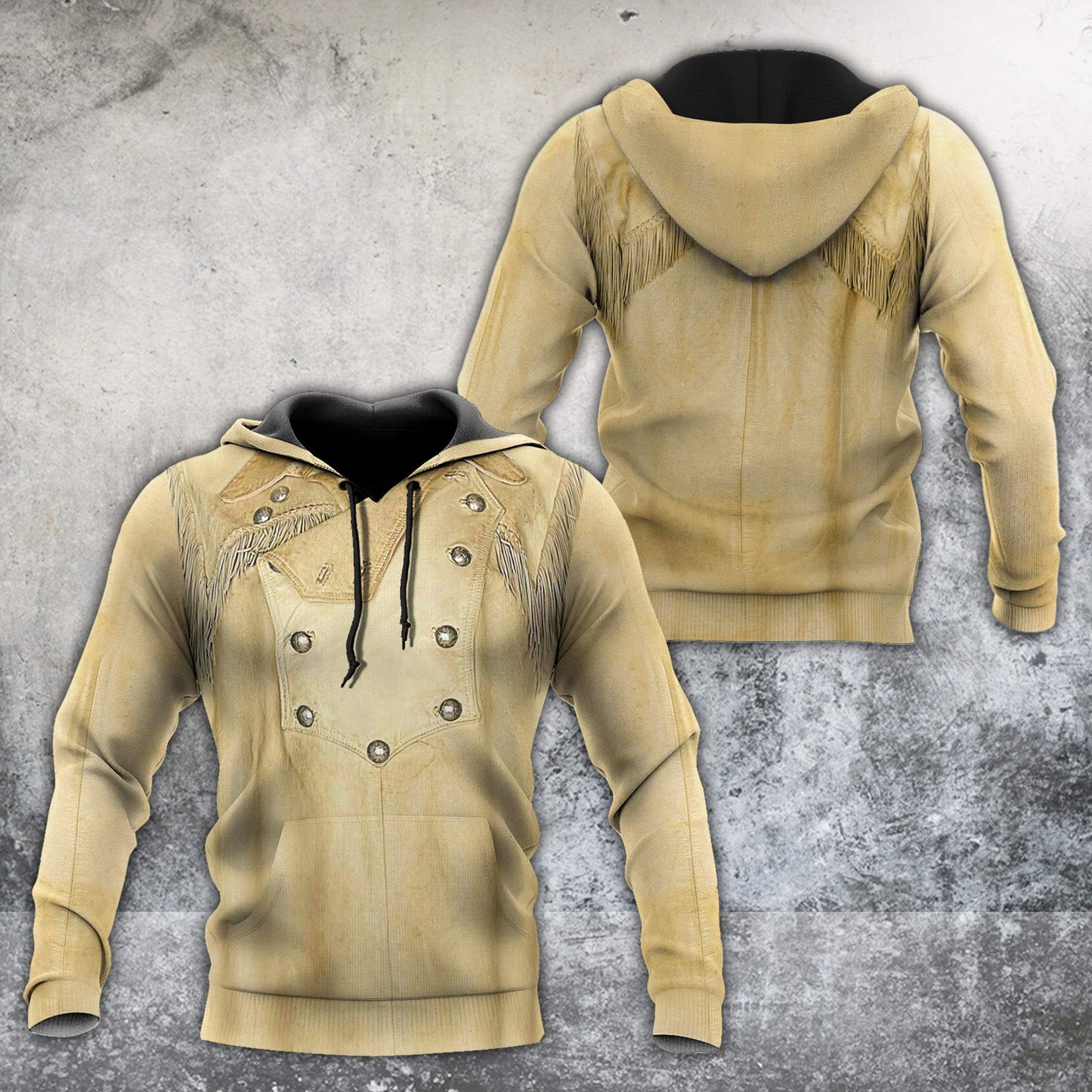 Native Cowboy Jacket No30 Cosplay 3D Over Printed Unisex Deluxe Hoodie ML