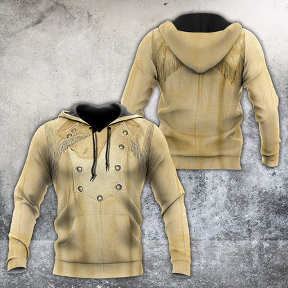 Native Cowboy Jacket No30 Cosplay 3D Over Printed Unisex Deluxe Hoodie ML
