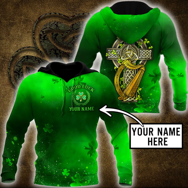 Premium Unisex Hoodie Personalize Irish St.Patrick Good Luck ML