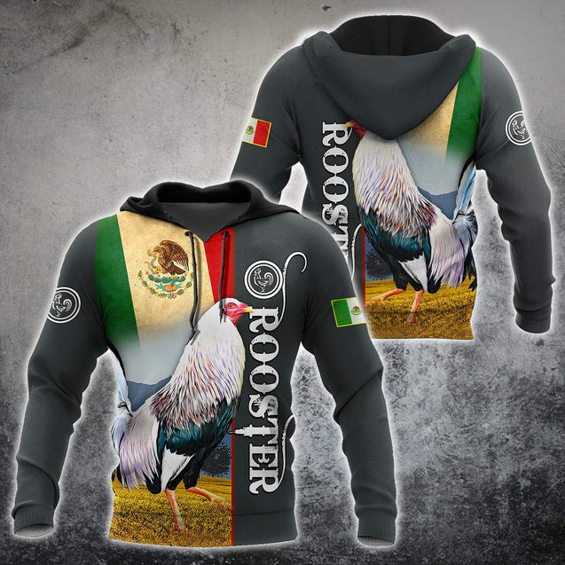 Rooster Mexico 3D All Over Printed Hoodie DD22052101VH