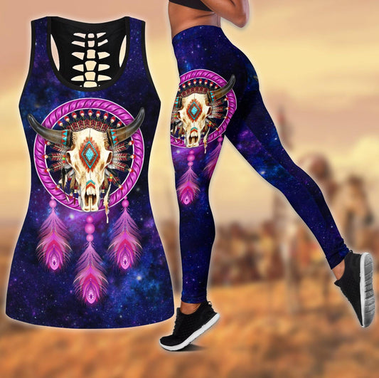 Native American 3D All Over Printed Legging + Hollow Tank
