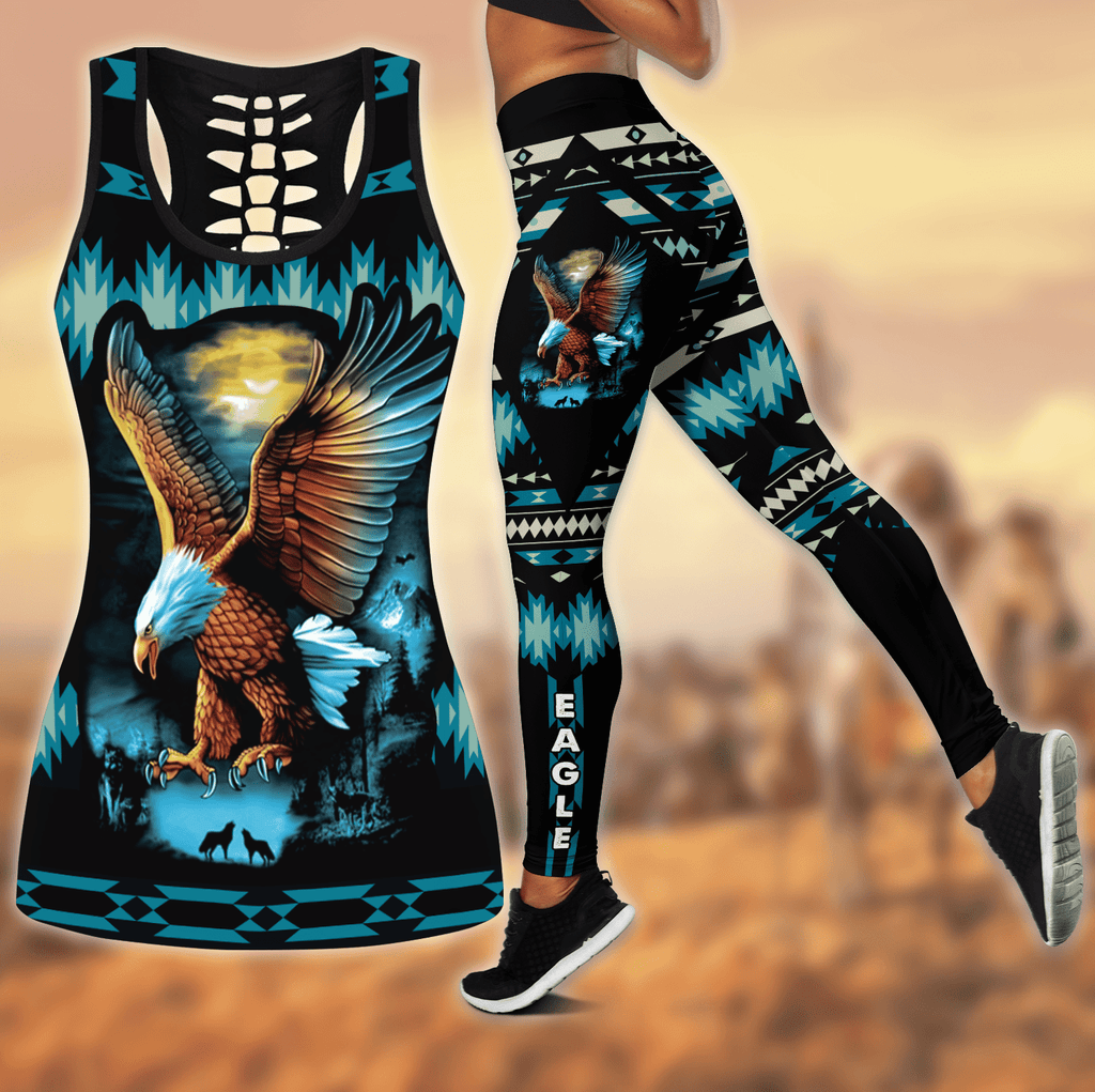 Native American 3D All Over Printed Legging + Hollow Tank