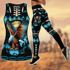 Native American 3D All Over Printed Legging + Hollow Tank