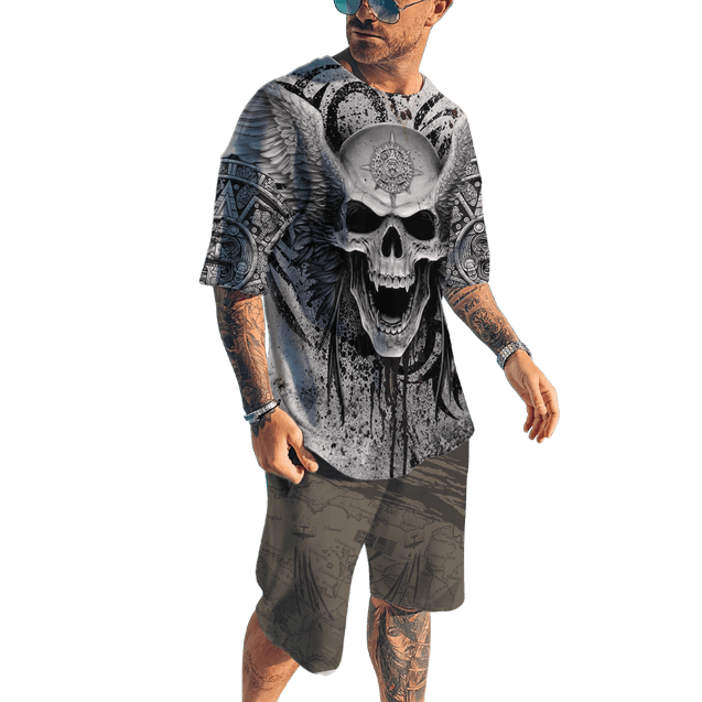 Aztec Mexican Combo T-shirt and Short 3D All Over Printed