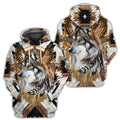 Love Wolf Native American 3D All Over Printed Shirts for Women