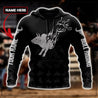 Personalized Name Bull Riding 3D All Over Printed Unisex Shirts Silver Bull