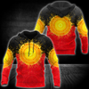 Aboriginal Flag Indigenous Sun Painting Art 3D design shirts