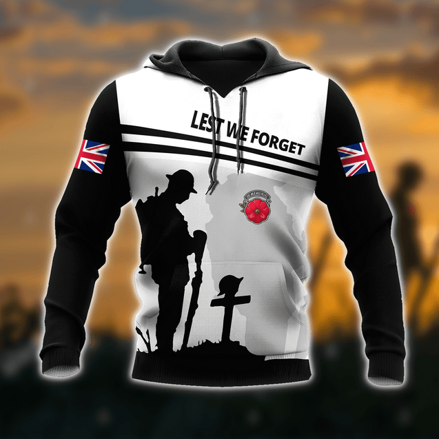 Lest we forget old man UK veteran 3D printed shirts