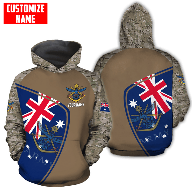 Custom name Anzac day Australia Army 3D printed shirts