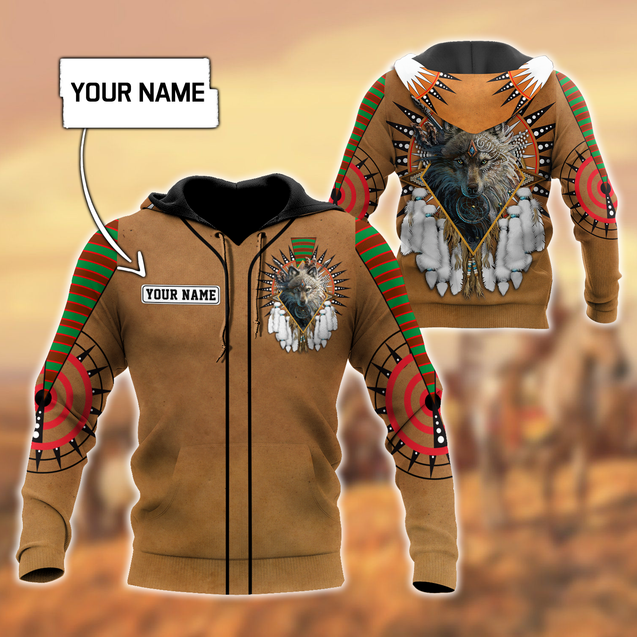 Custom Name Native American3D All Over Printed Unisex Shirts