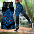 Puerto Rico Tattoo Combo Hollow Tank Top And Legging Outfit MH23022107