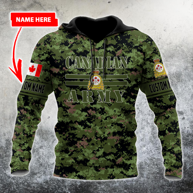 Personalized Name XT Canadian Army Pullover 3D All Over Printed Shirts PD12032104