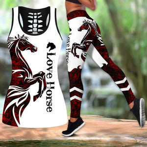 Horse Combo Legging + Tank Top 3D All Printed