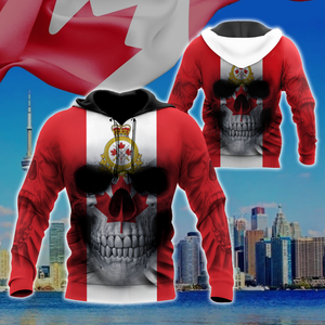 Canadian Army Skull Pullover 3D All Over Printed Shirts SN13032104