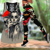 Skull Girl Legging + hollow tank combo outfit