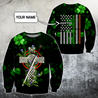 Customize Name Irish Shamrock And Cross Hoodie For Men And Women MH25022101