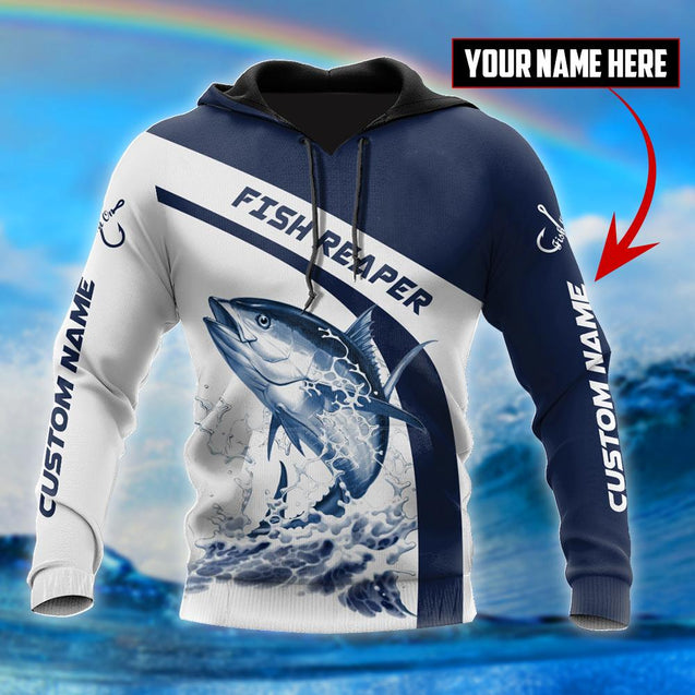 Custom name Tuna fishing design 3d print shirts