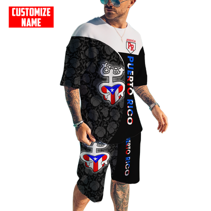 Customize Name Puerto Rico Combo T-Shirt And Board Short MH24022103