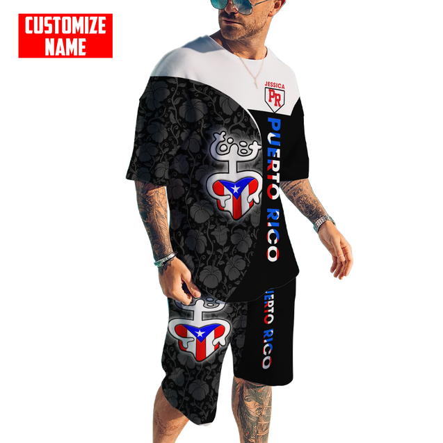 Customize Name Puerto Rico Combo T-Shirt And Board Short MH24022103