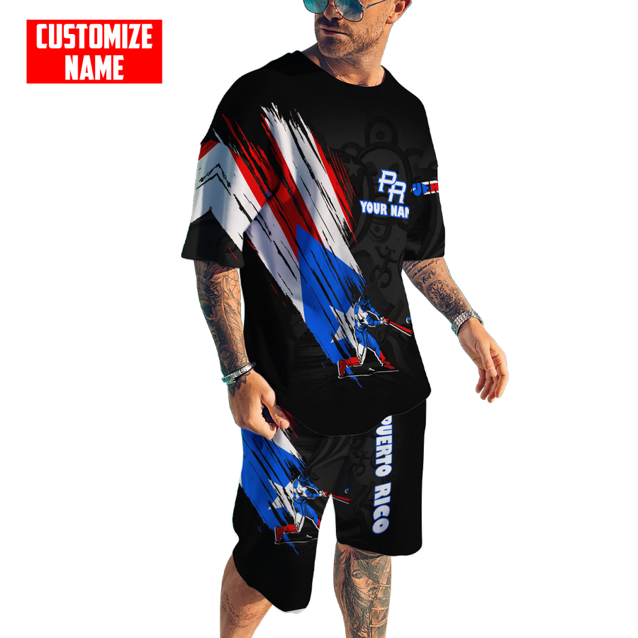Customize Name Puerto Rico Combo T-Shirt And Board Short MH15032102