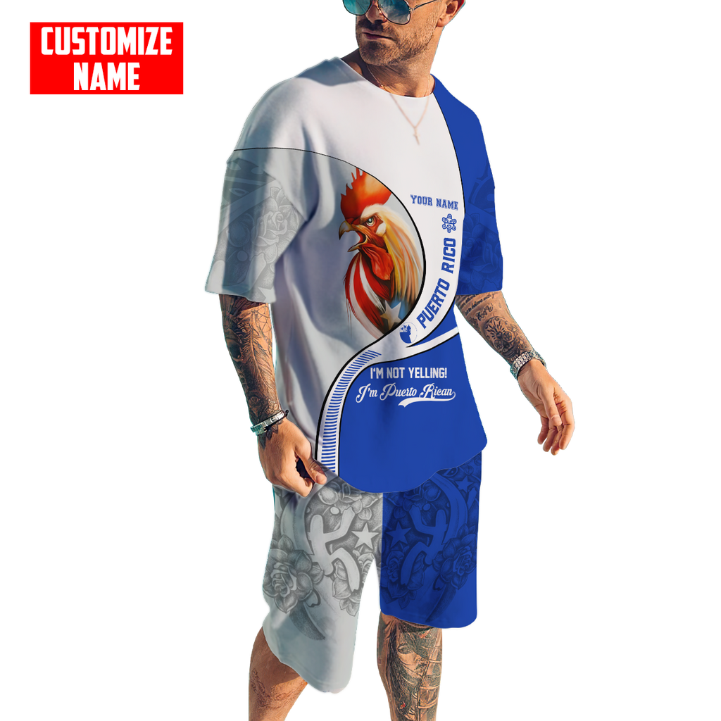 Customize Name Puerto Rico Combo T-Shirt And Board Short MH12032102