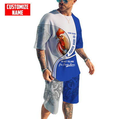 Customize Name Puerto Rico Combo T-Shirt And Board Short MH12032102