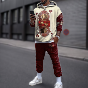 King Hearts Lion Poker 3D All Over Printed Combo Hoodie + Sweatpant