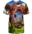 3D All Over Print Funny Cow Face Shirt-Apparel-6teenth World-T-Shirt-S-Vibe Cosy™