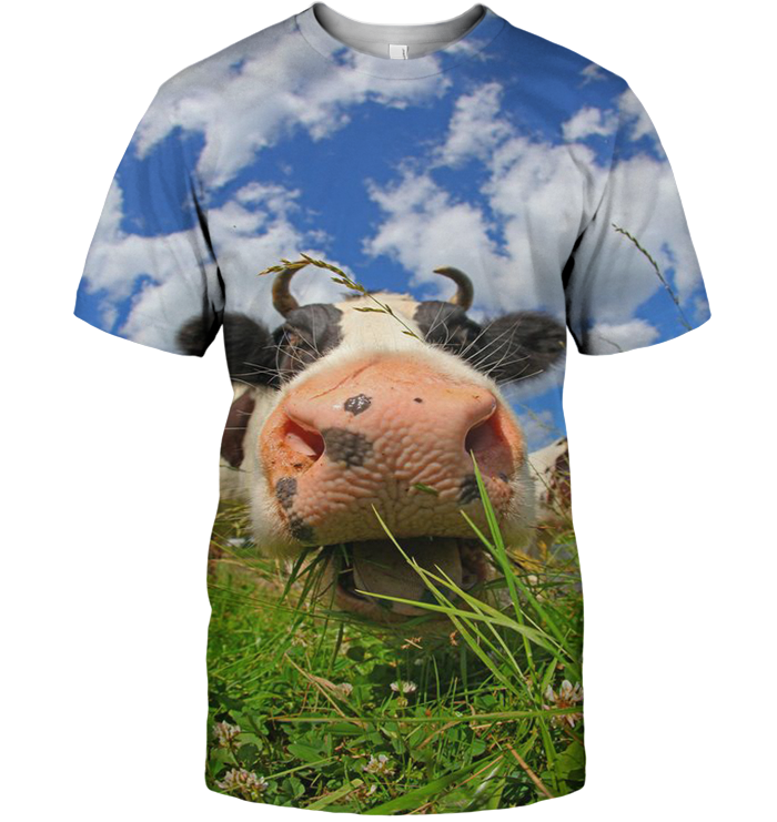 3D All Over Print Lovely Cow Face Shirt-Apparel-6teenth World-T-Shirt-S-Vibe Cosy™