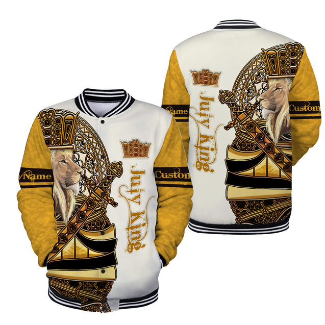 Custom Name July King Lion 3D All Over Printed Unisex Shirts