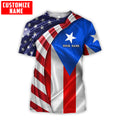 Customize Name Puerto Rico 3D All Over Printed Unisex Shirts