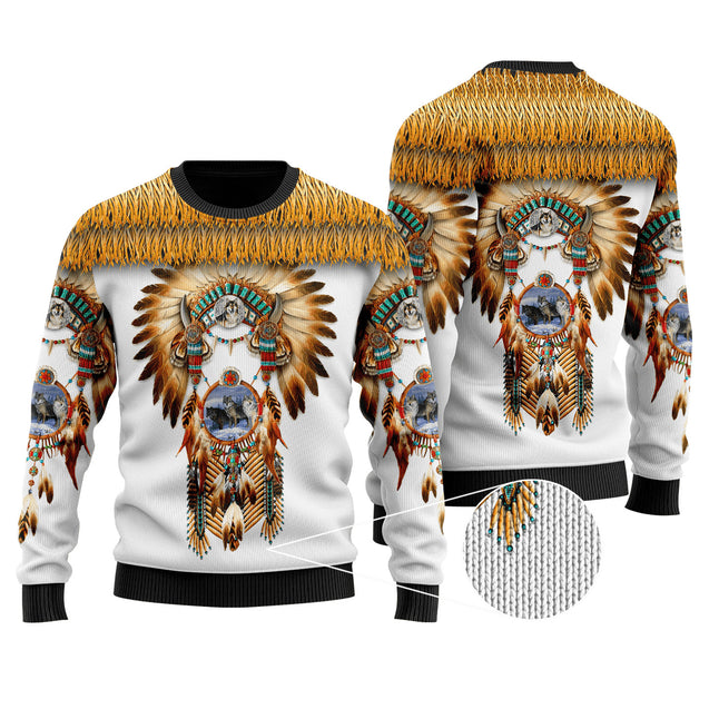 Wolf Native American 3D All Over Printed Unisex Shirts No 04