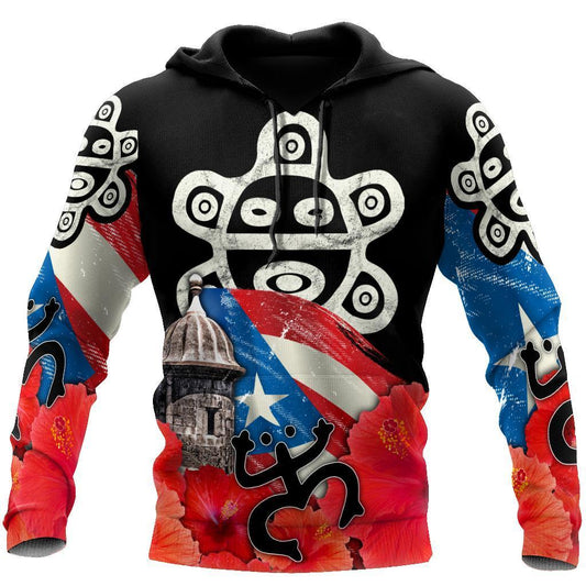 Puerto Rico Sol Taino Lover Shirt TH20061604S-Apparel-TQH-Hoodie-S-Vibe Cosy™